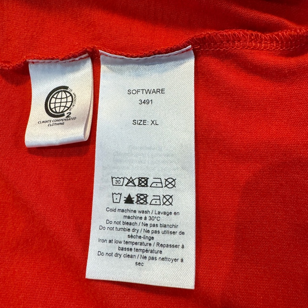 Ganni Red Short Sleeve Tee - Picture 10 of 11
